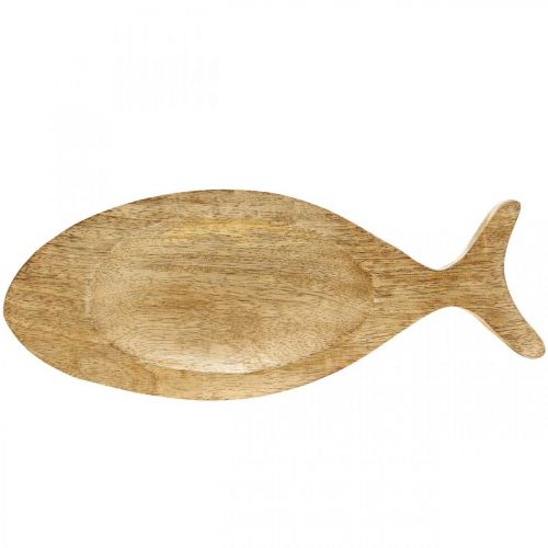 Product Deco tray wood fish wooden tray wooden plate 30x3x12cm