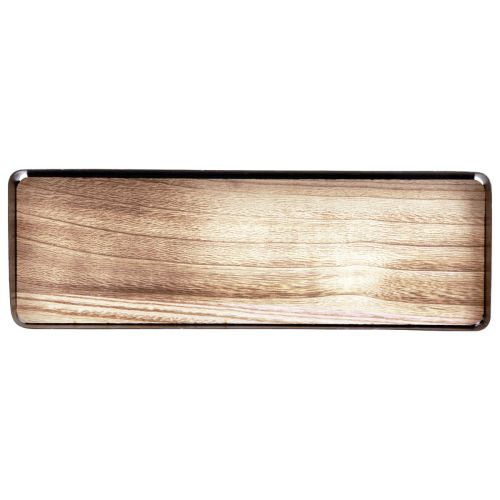Floristik24 Decorative tray metal wood metal tray wooden base 40x13x3cm