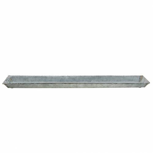 Floristik24 Decorative tray, washed white, zinc 80 × 15cm