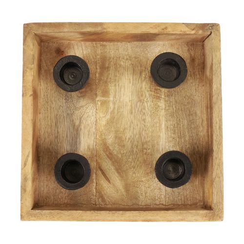 Candle tray wooden tray natural stick candle holder 20cm