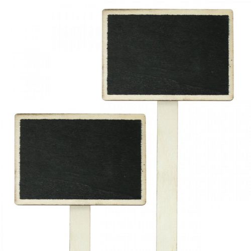 Floristik24 Board to stick, wooden board to write on, plant sign, wedding decoration, start of school 10×7cm L22cm 12pcs