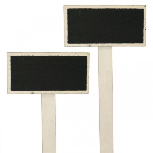 Floristik24 Wooden board to stick, plant sign, board for back to school, table decoration for wedding 9×4.5cm L19.5cm 12pcs