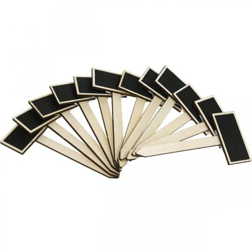 Product Wooden board to stick, plant sign, board for back to school, table decoration for wedding 9×4.5cm L19.5cm 12pcs