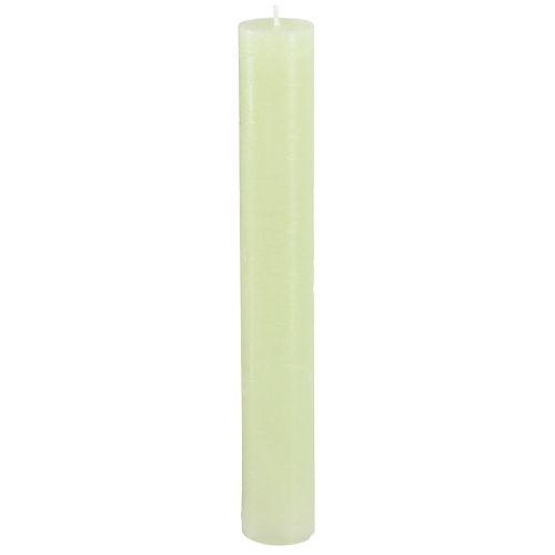 Floristik24 Table candles lime green candles solid coloured 34x240mm 4 pcs