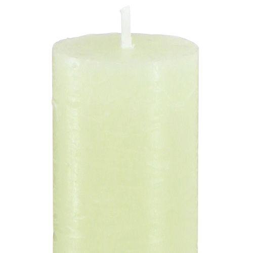 Floristik24 Table candles lime green candles solid coloured 34x240mm 4 pcs