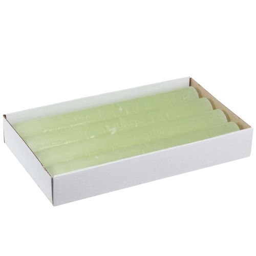 Floristik24 Table candles lime green candles solid coloured 34x240mm 4 pcs