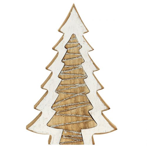 Floristik24 Fir in fir nature / cream 25,5cm x 16,5cm
