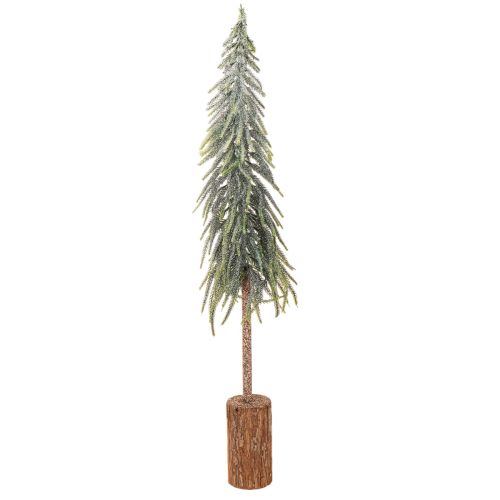 Product Artificial Christmas tree with base, frosted, as winter decoration, 90cm