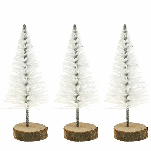 Floristik24 Deco Fir Tree White Glitter 8cm 24pcs