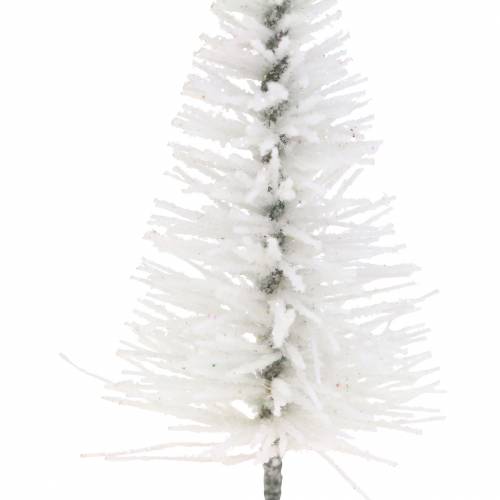 Floristik24 Decorative Christmas tree white glitter 8cm 24 pcs