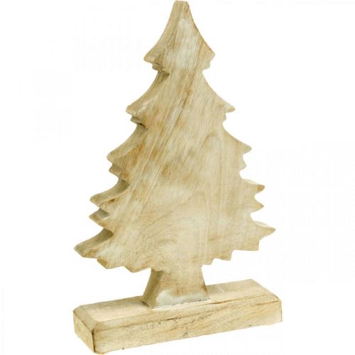 Floristik24 Deco Christmas tree wood, washed white Christmas fir 27 × 17 × 5cm