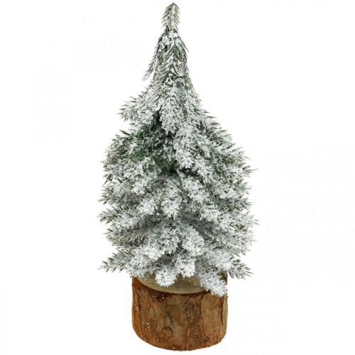 Decorative Christmas tree, winter decoration, fir tree with snow H19cm