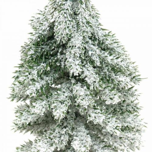 Floristik24 Decorative Christmas tree, winter decoration, fir tree with snow H19cm