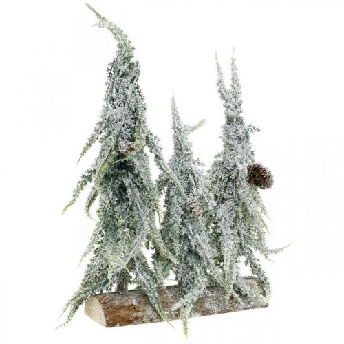 Fir trees with snow, Advent decoration, winter forest L16.5cm H28cm