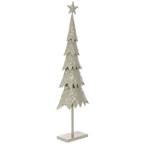 Metal Christmas Tree with Star on Stable Base – 74cm Tall Festive Table Decoration