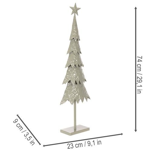 Metal Christmas Tree with Star