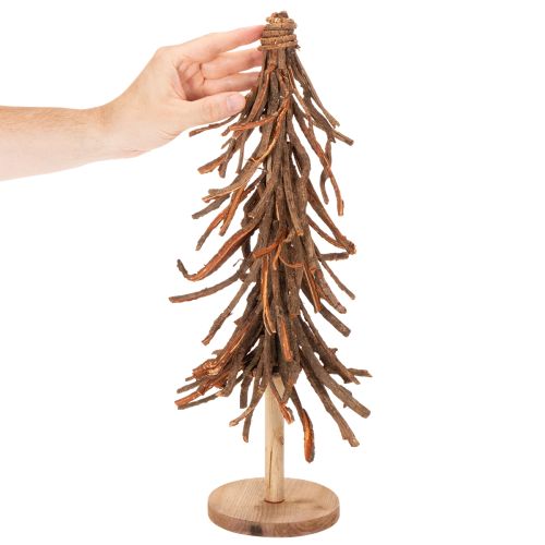 Willow Twig Christmas Tree on Wooden Base 48cm | Floristik24.co.uk