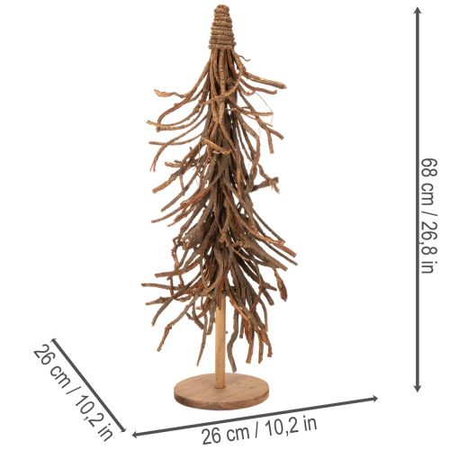 Decorative Tree Made of Willow Twigs on Wooden Base, 68cm | Floristik24.co.uk