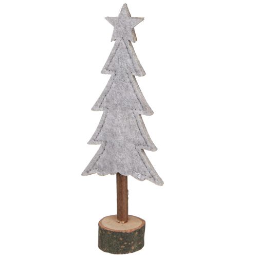 Product Christmas tree made of felt decoration with star cream beige 18cm 4 pcs