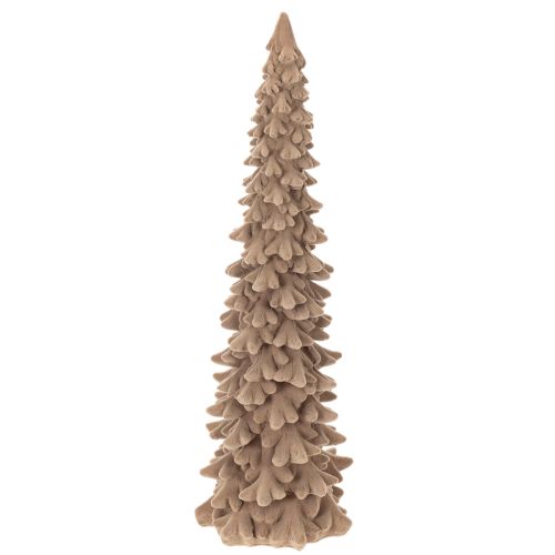 Artificial Flocked Christmas Tree Decoration, 34cm Height, Brown