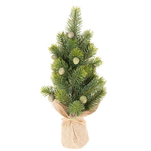 Artificial Mini Christmas Tree in Burlap Sack – Table Decoration, 38cm buy online | Floristik24.co.uk