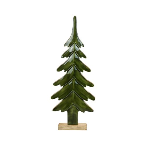 Floristik24 Christmas tree wood decoration glossy green 22.5x5x50cm