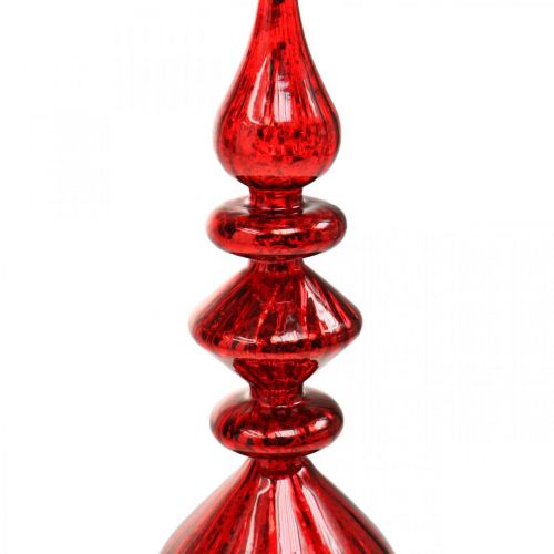 Floristik24 Tree top red glass decoration Christmas top Christmas tree H35cm