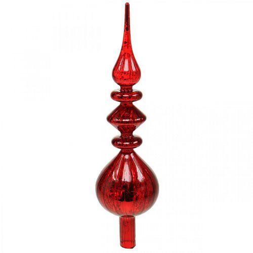 Floristik24 Tree top red glass decoration Christmas top Christmas tree H35cm