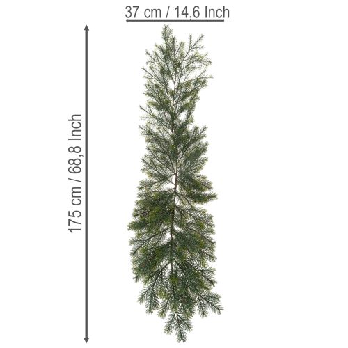 Artificial Pine Branch for Creative Floristry 175cm Green | Floristik24.co.uk