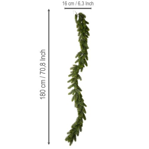 Artificial Green Pine Garland for Festive Decoration – 180cm | Floristik24.co.uk