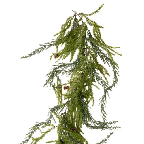 Artificial pine branch garland with cones for Advent decoration 218cm buy online | Floristik24.co.uk