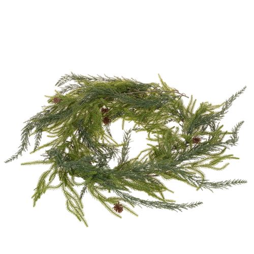 Artificial pine branch garland with cones for Advent decoration 218cm | Floristik24.co.uk