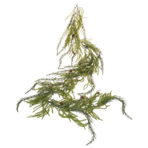 Artificial pine branch garland with cones for Advent decoration 218cm | Floristik24.co.uk
