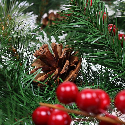 Fir garland with cones and berries 270cm