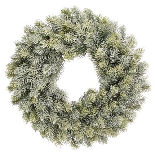 Floristik24 Fir wreath iced decorative wreath fir green artificial Ø40cm