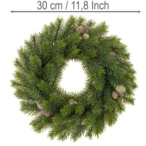 Artificial Pine Wreath with Cones 30cm for Door or Table Decoration

```html
<h2>Artificial Pine Wreath with Cones for Seasonal Home Decoration</h2>

<p>
This artificial pine wreath is a versatile decoration piece designed to enhance your home during the  | Floristik24.co.uk