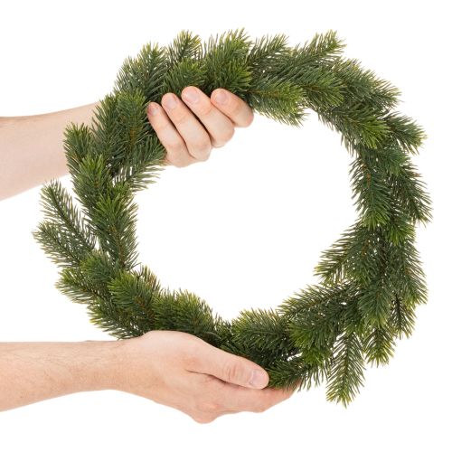 Artificial Green Pine Wreath for Door Decoration 35cm | Floristik24.co.uk