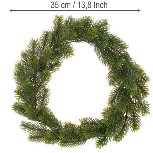 Artificial Green Pine Wreath for Door Decoration 35cm | Floristik24.co.uk