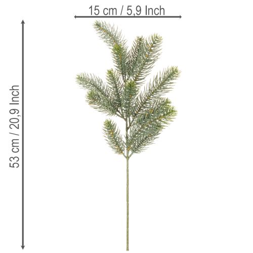 Artificial Pine Branch Bundle with 13 Twigs - 50cm, Pack of 3 | Floristik24.co.uk