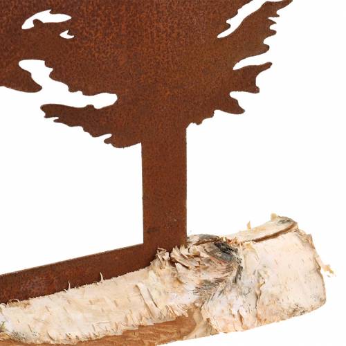 Floristik24 Fir silhouette patina on birch trunk 41cm x 36cm