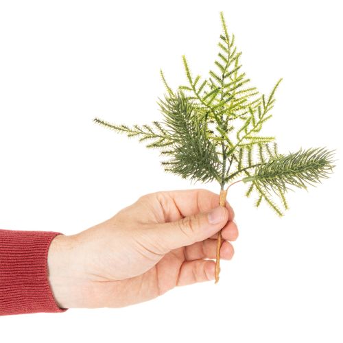 Artificial Pine Branch for Festive Decorations 22cm Set of 2 | Floristik24.co.uk