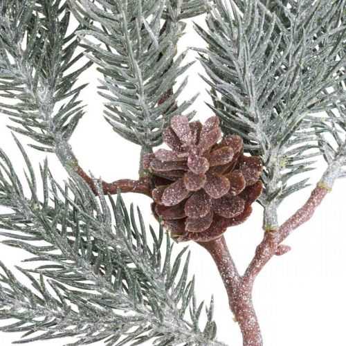Floristik24 Fir Branch Artificial Christmas Branch Frosted 43cm