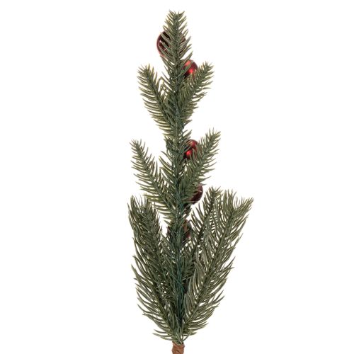 Kunststoff Pine Branch with Red Christmas Ornaments 48cm, Set of 2 | Floristik24.co.uk