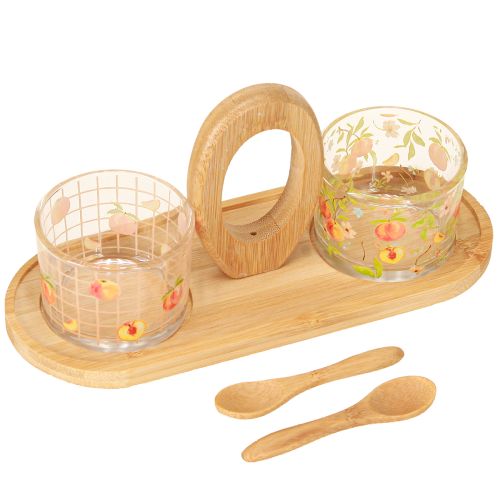 Tapas set motif peach table decoration summer 23×9×10.5cm