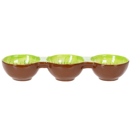Product Ceramic bowl with kiwi motif, summer decoration for stylish serving of tapas and snacks, 30cm