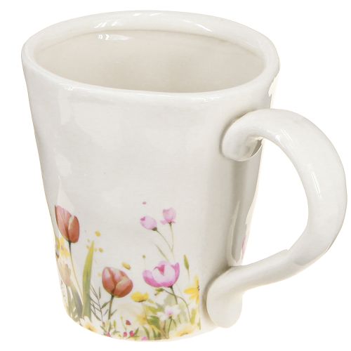 Coffee mug with colorful flowers for a cozy start to the day 10.5cm