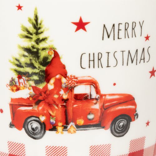 Set of 2 Christmas Ceramic Mugs with Red Car and Tree Design, 10cm | Floristik24.co.uk