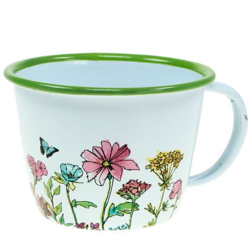 Floristik24 Deko cup plant pot enamelled Ø11cm H8cm