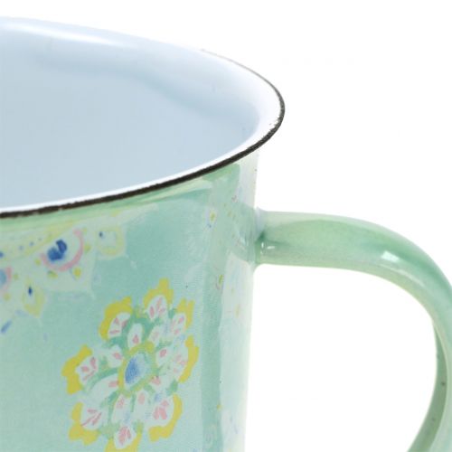 Product Deko cup plant pot mandala enamelled Ø13cm H12cm