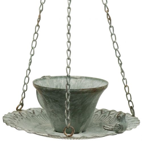 Floristik24 Garden decoration cup for hanging metal vintage look Ø21cm